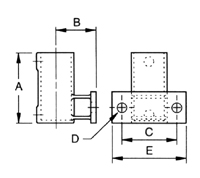 AIS 16&nbsp;STANDARD OFFSET RAILING FLANGE